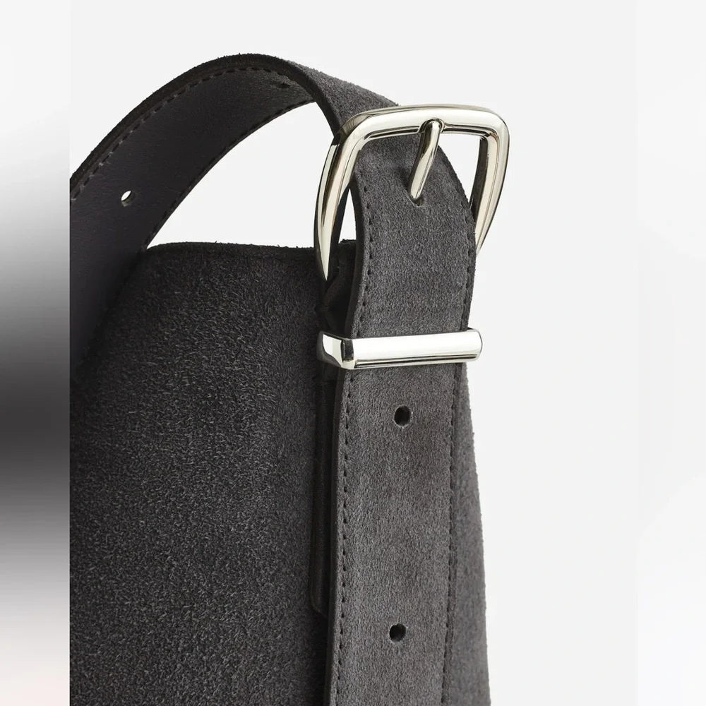 Madewell Gray Suede Tote Bag - Picture 2 of 7